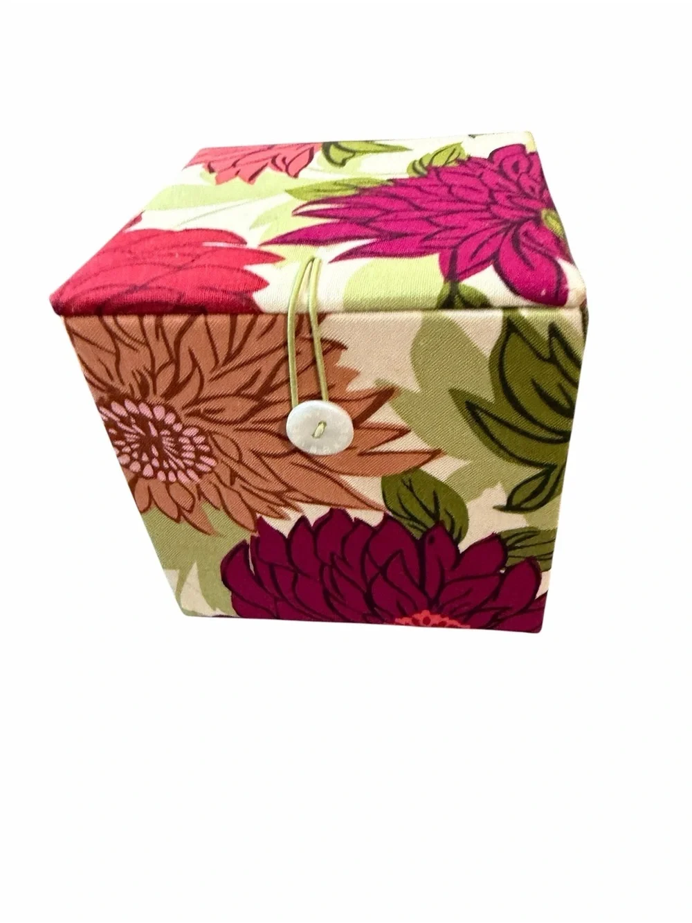 Vera Bradley Dahlia 2010 Glass Ball Ornament Christmas W Box